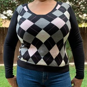 Argyle Pattern Sweater